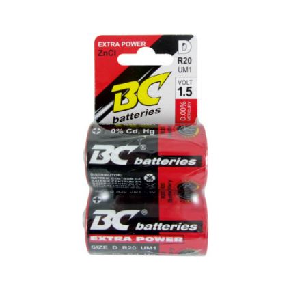 2 pz. Batería de cloruro de zinc EXTRA POWER D 1,5V
