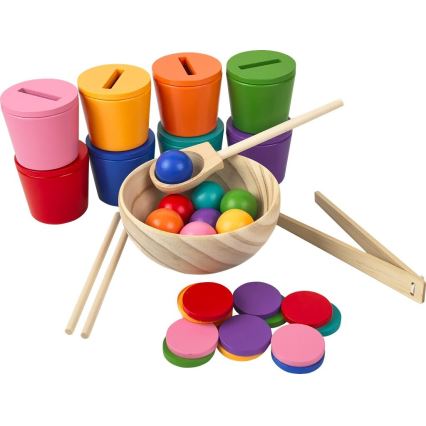 2Kids Toys - Canicas arcoíris, monedas y vasitos en 8 colores