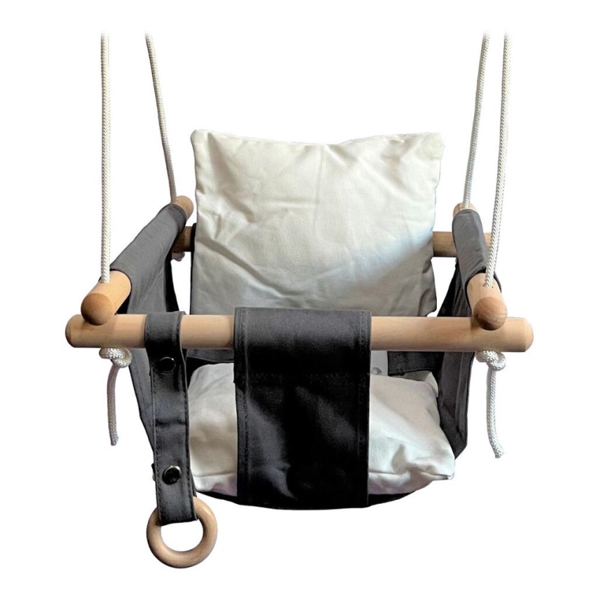 2Kids Toys - Columpio textil infantil gris/blanco