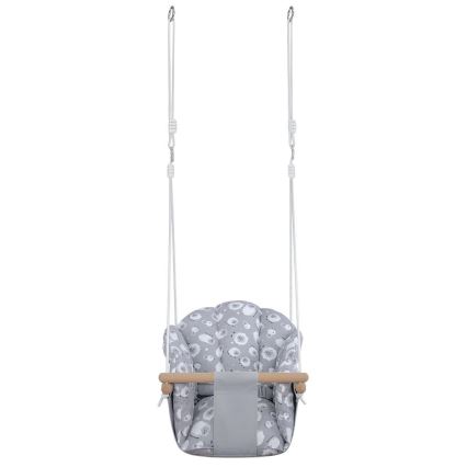2Kids Toys - Columpio textil para niños gris/haya