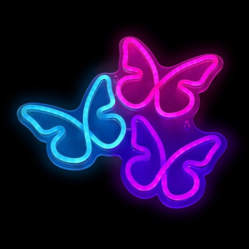 2Kids Toys - Decoración de pared LED de Neón LED/5W/USB mariposas