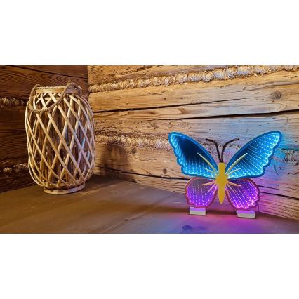 2Kids Toys - Decoración de sobremesa neón LED/5W/USB Mariposa