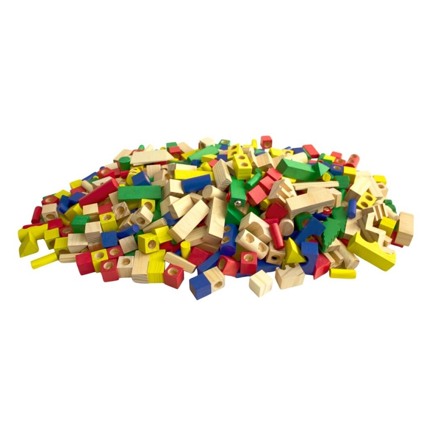 2Kids Toys - Juego de 500 bloques de madera multicolor