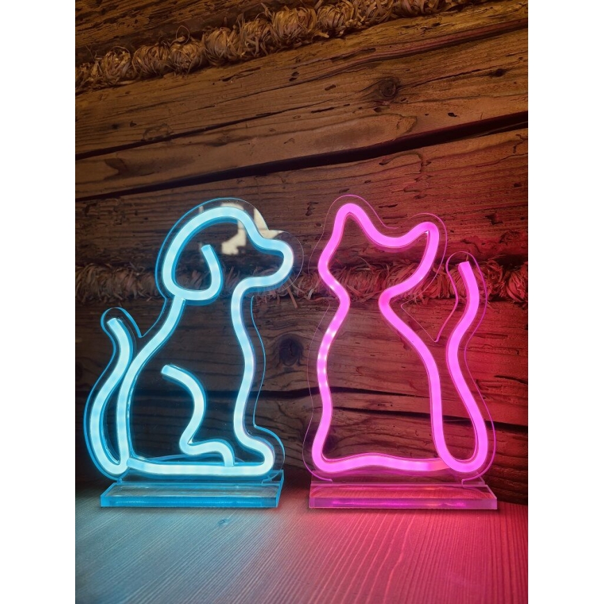 2Kids Toys - Lámpara decorativa de neón LED de mesa LED/5W/USB perro