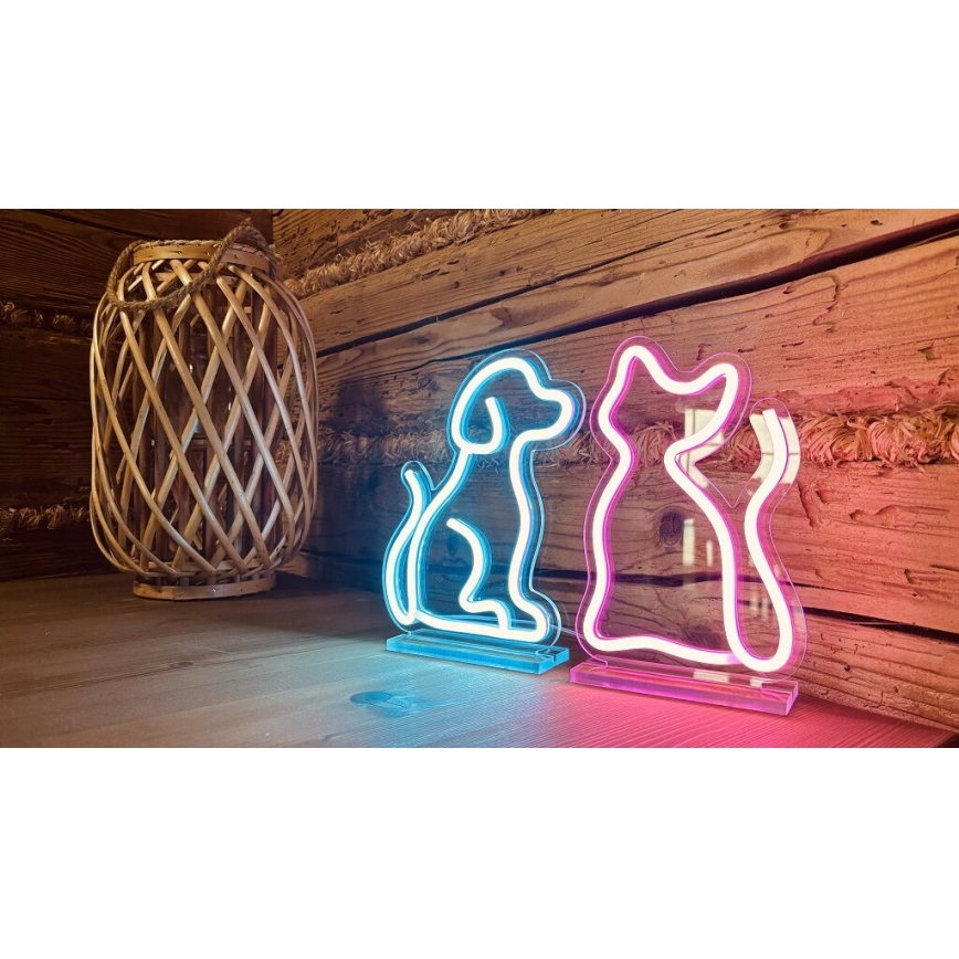2Kids Toys - Lámpara decorativa de neón LED de mesa LED/5W/USB perro