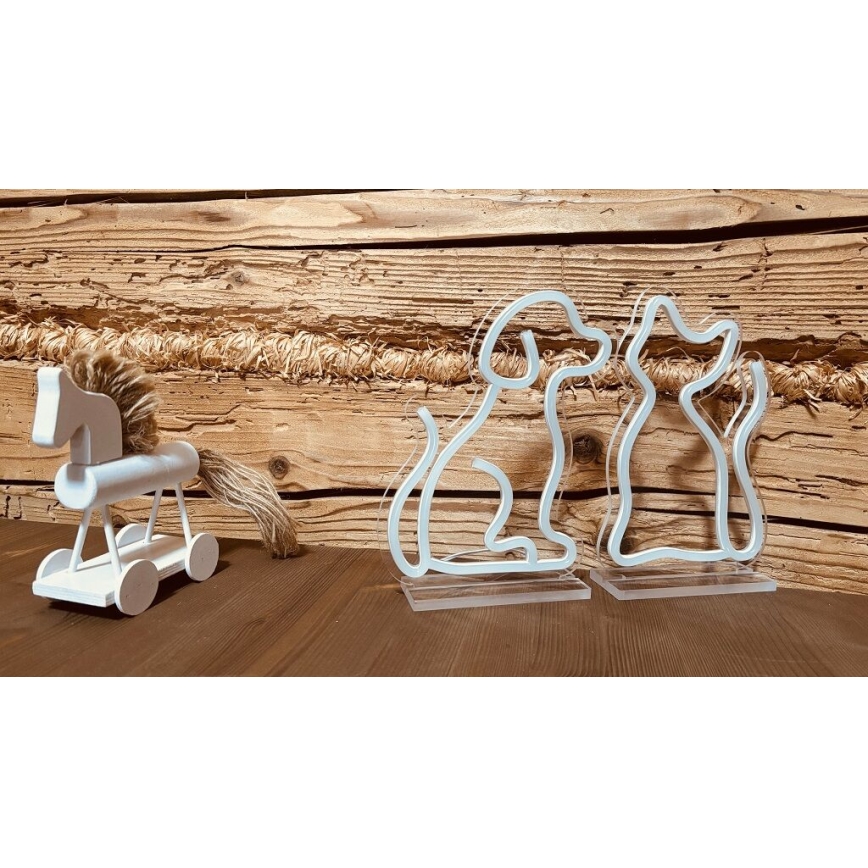 2Kids Toys - Lámpara decorativa de neón LED de mesa LED/5W/USB perro