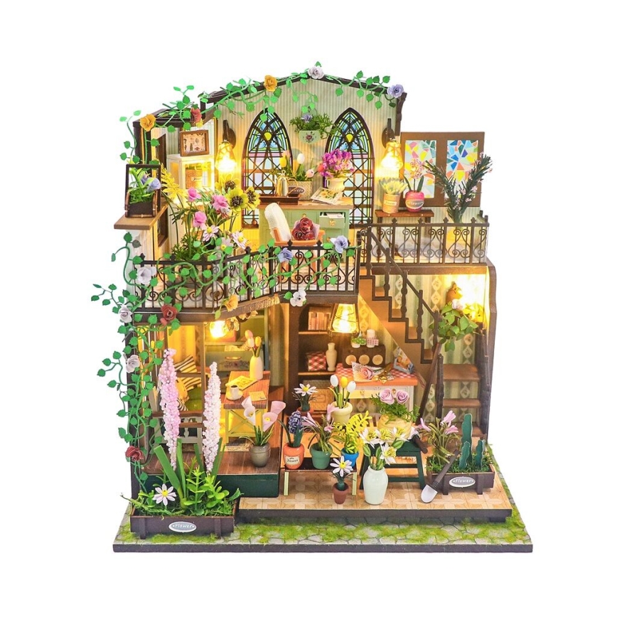 2Kids Toys - Miniatura de casa Darcyin casa floral 2xAAA