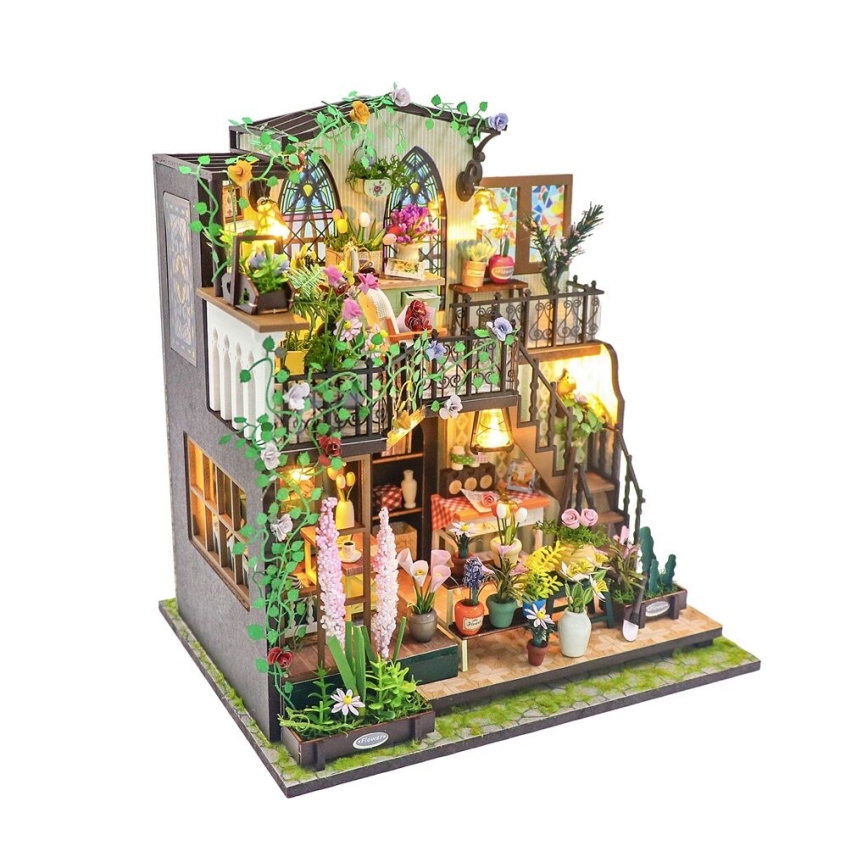 2Kids Toys - Miniatura de casa Darcyin casa floral 2xAAA