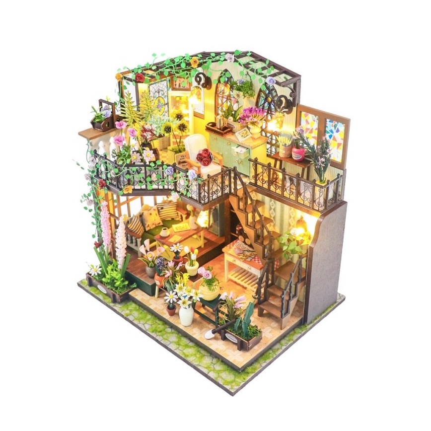 2Kids Toys - Miniatura de casa Darcyin casa floral 2xAAA