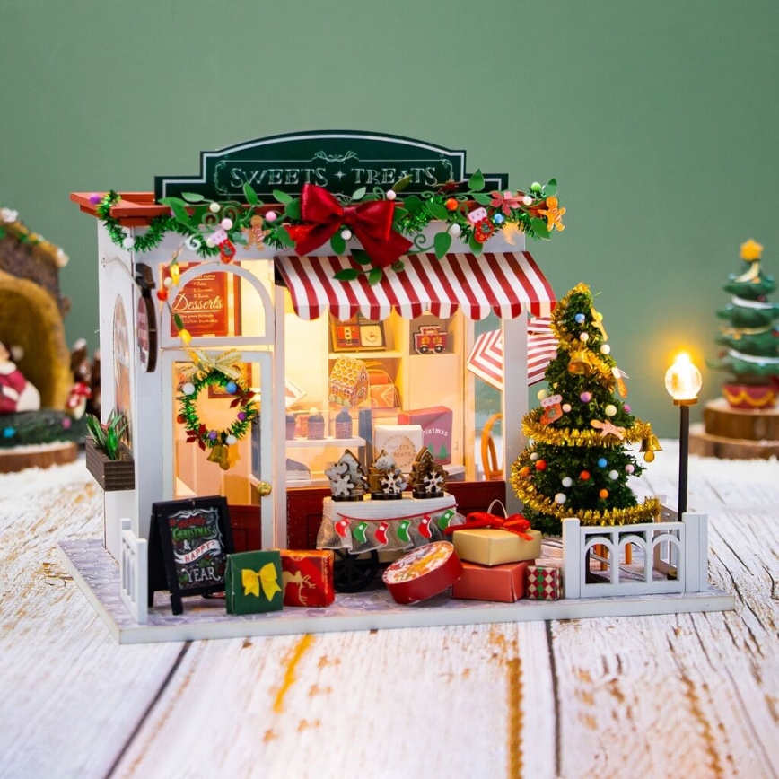 2Kids Toys - Miniatura de casita Dulcería Navideña 2xAAA