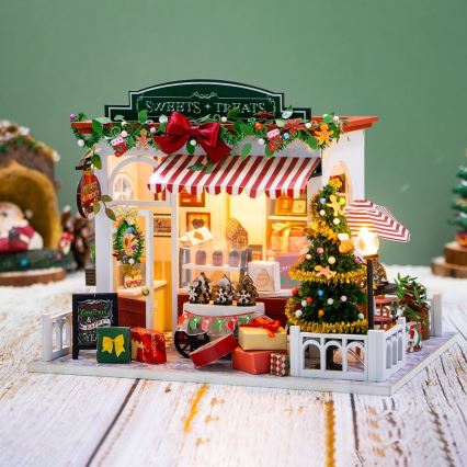 2Kids Toys - Miniatura de casita Dulcería Navideña 2xAAA