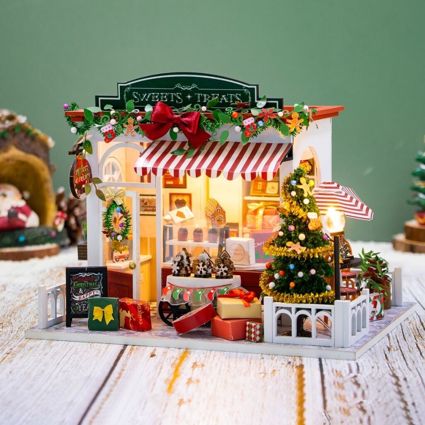 2Kids Toys - Miniatura de casita Dulcería Navideña 2xAAA