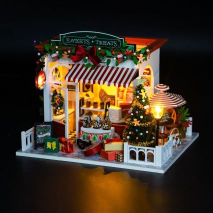 2Kids Toys - Miniatura de casita Dulcería Navideña 2xAAA
