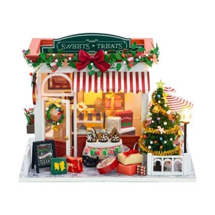 2Kids Toys - Miniatura de casita Dulcería Navideña 2xAAA