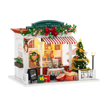 2Kids Toys - Miniatura de casita Dulcería Navideña 2xAAA
