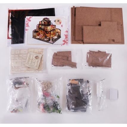 2Kids Toys - Miniatura de casa Villa Sakura elegante 2xAAA