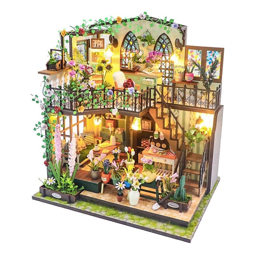 2Kids Toys - Miniatura de casa Darcyin casa floral 2xAAA