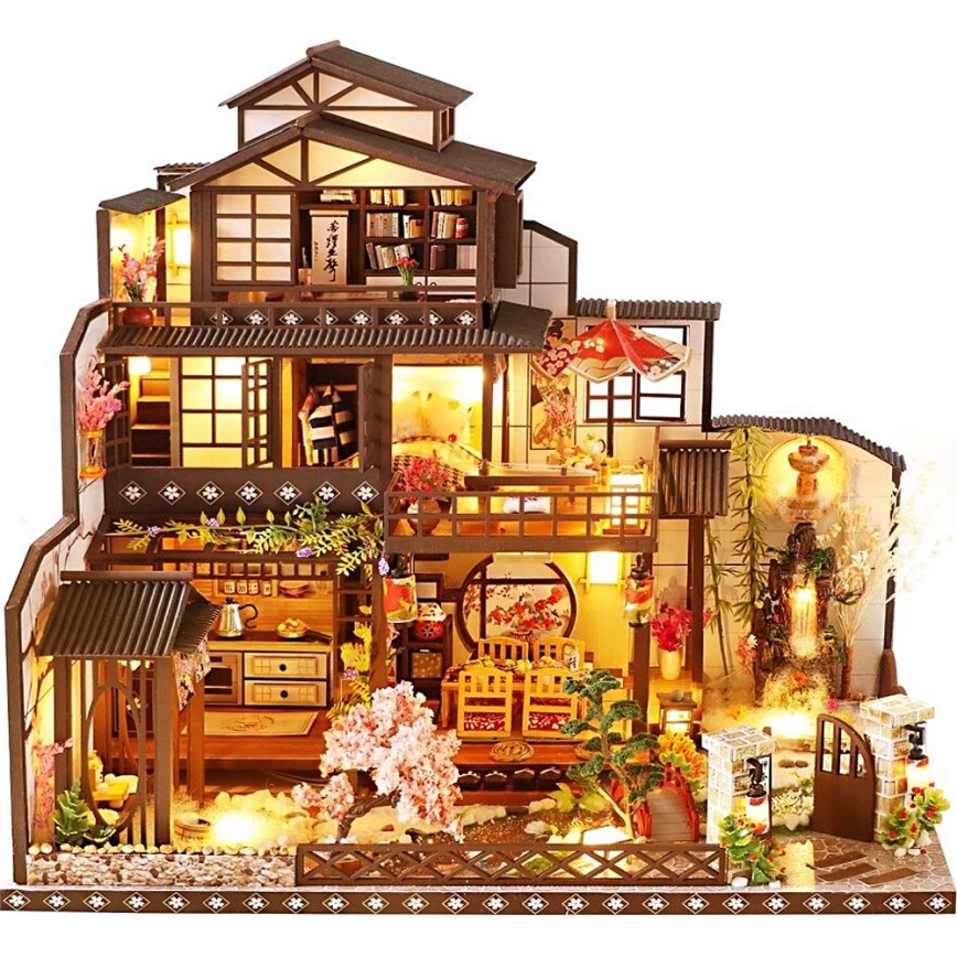 2Kids Toys - Miniatura de casa Villa Sakura elegante 2xAAA