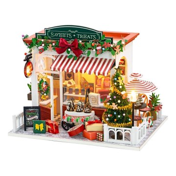 2Kids Toys - Miniatura de casita Dulcería Navideña 2xAAA