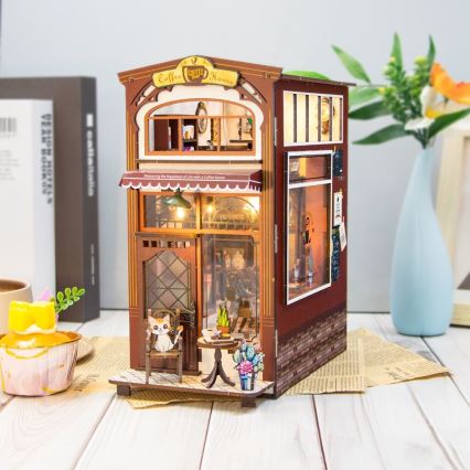 2Kids Toys - Rompecabezas 3D LED Sujetalibros Cafetería 2xAAA