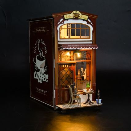 2Kids Toys - Rompecabezas 3D LED Sujetalibros Cafetería 2xAAA