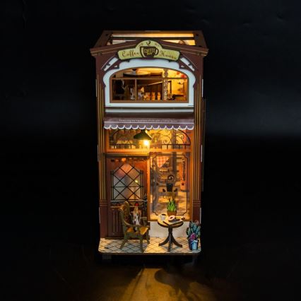 2Kids Toys - Rompecabezas 3D LED Sujetalibros Cafetería 2xAAA