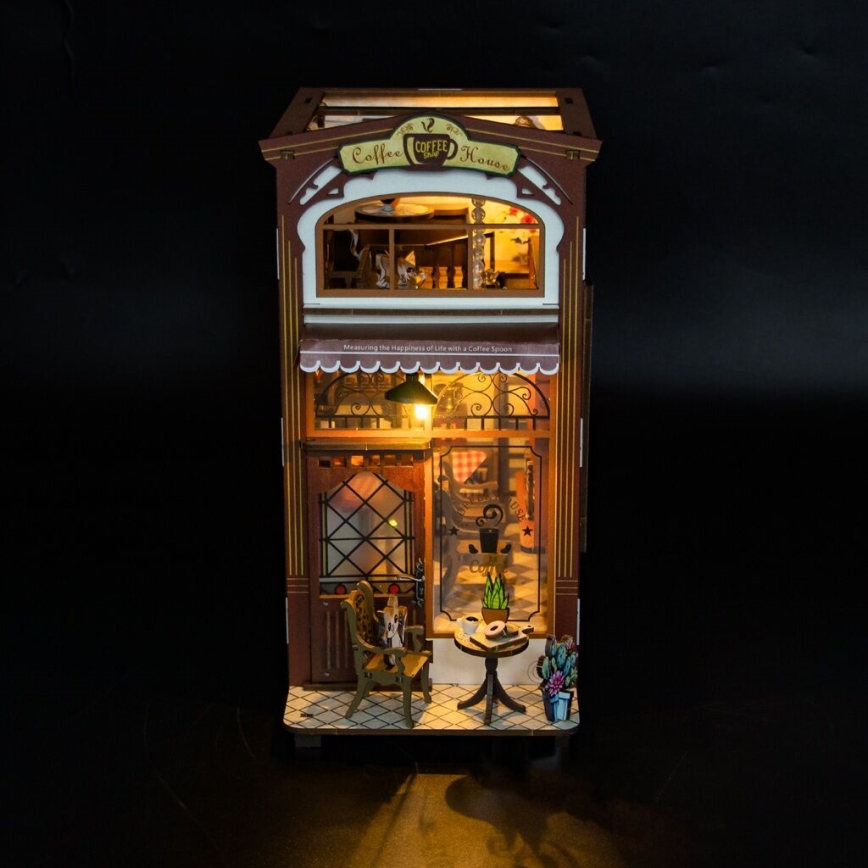 2Kids Toys - Rompecabezas 3D LED Sujetalibros Cafetería 2xAAA