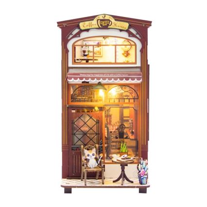 2Kids Toys - Rompecabezas 3D LED Sujetalibros Cafetería 2xAAA