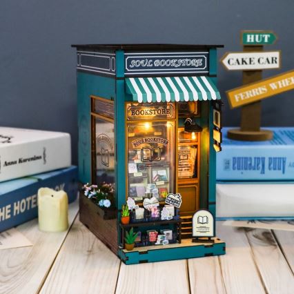 2Kids Toys - Rompecabezas 3D LED Sujetalibros Librería Alma 2xAAA