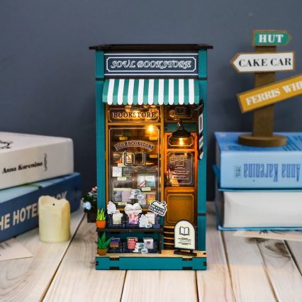 2Kids Toys - Rompecabezas 3D LED Sujetalibros Librería Alma 2xAAA