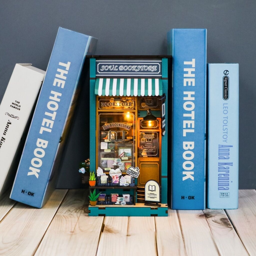 2Kids Toys - Rompecabezas 3D LED Sujetalibros Librería Alma 2xAAA
