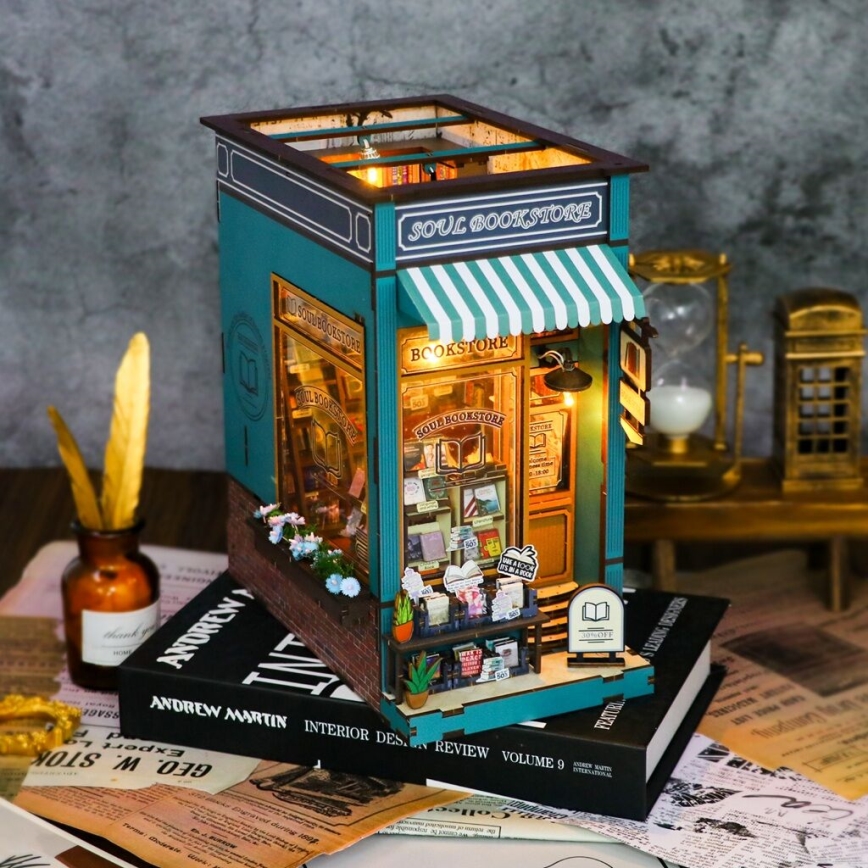 2Kids Toys - Rompecabezas 3D LED Sujetalibros Librería Alma 2xAAA