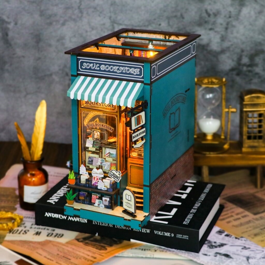 2Kids Toys - Rompecabezas 3D LED Sujetalibros Librería Alma 2xAAA