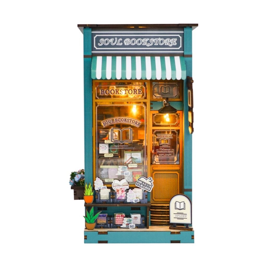 2Kids Toys - Rompecabezas 3D LED Sujetalibros Librería Alma 2xAAA