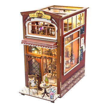 2Kids Toys - Rompecabezas 3D LED Sujetalibros Cafetería 2xAAA