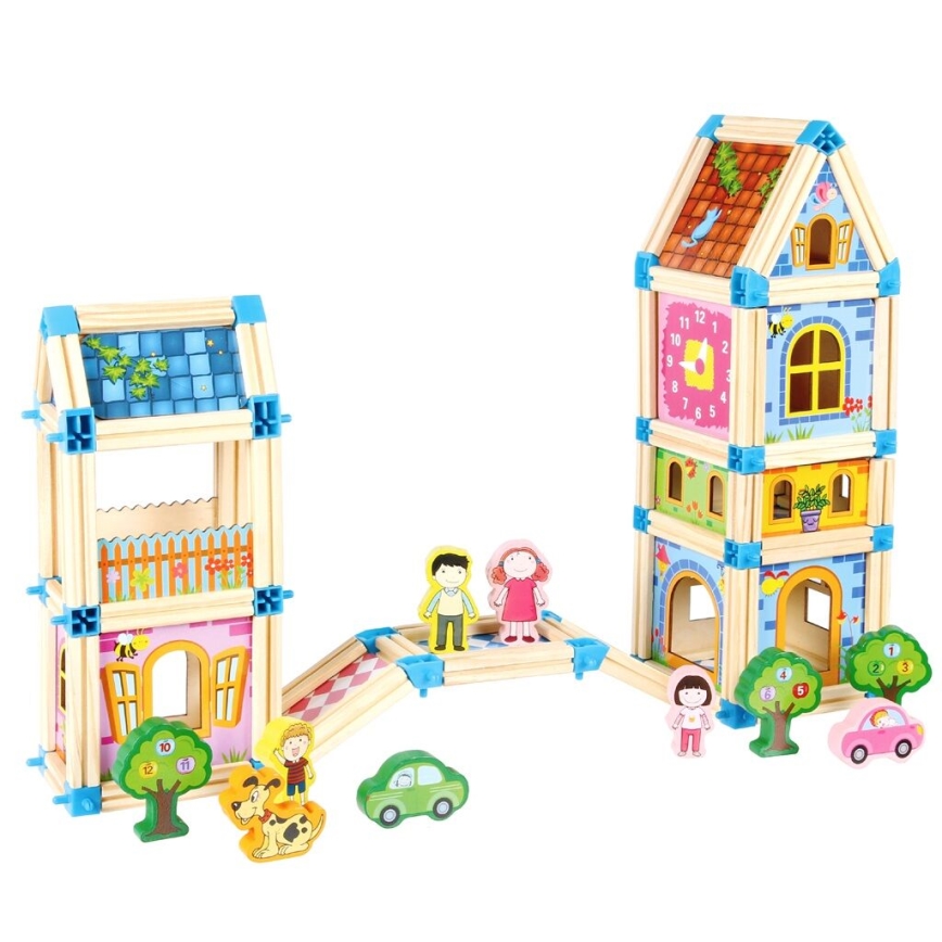 2Kids Toys - Set de construcción de madera: Castillo