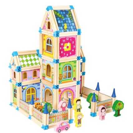 2Kids Toys - Set de construcción de madera: Castillo