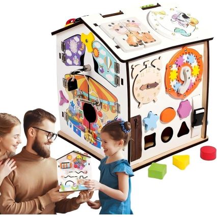 2Kids Toys - Tablero de actividades en forma de casita, blanco