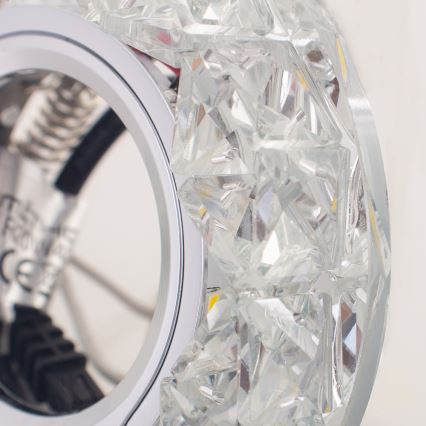 Emithor 71094 - Lámpara empotrable LED CRYSTAL FIX 1xGU10/50W + LED/3W STRIPE