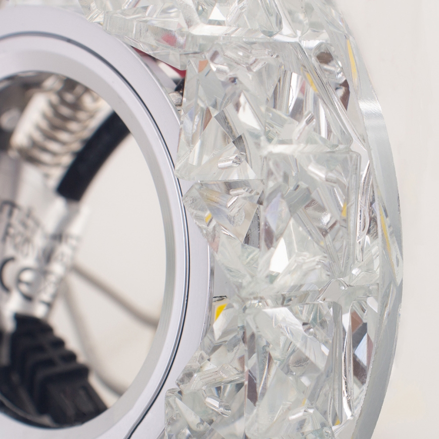 Emithor 71094 - Lámpara empotrable LED CRYSTAL FIX 1xGU10/50W + LED/3W STRIPE