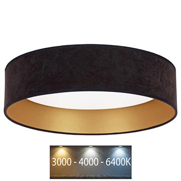Brilagi - Plafón LED VELVET LED/24W/230V 3000/4000/6400K negro/dorado
