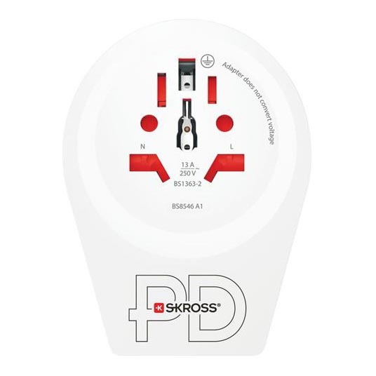 Adaptador de viaje Europe USB C20PD para viajeros en la República Checa — USB‑C 20W de carga rápida, enchufe tipo E/F