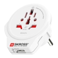 Adaptador de viaje Europe USB para viajeros en la República Checa, USB-A 12W, tipo E/F