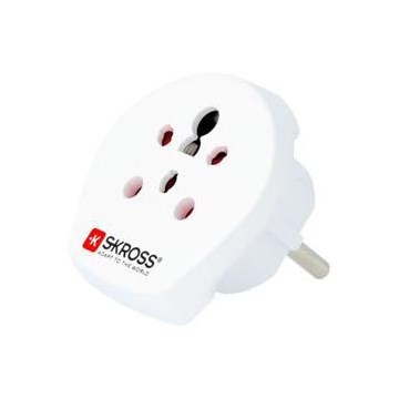 Adaptador de viaje para India, Israel y Dinamarca