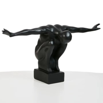 Adorno de mesa 25x41x20 cm en resina negra