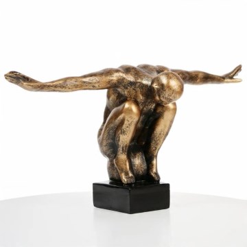 Adorno de mesa 25x41x20 cm resina/pátina dorada