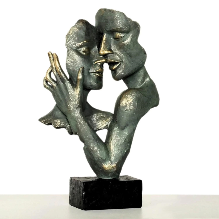 Adorno de mesa 31,5x9,5x19 cm, resina/pátina