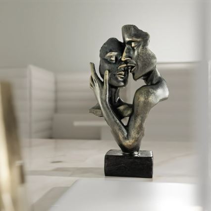Adorno de mesa 31,5x9,5x19 cm, resina/pátina