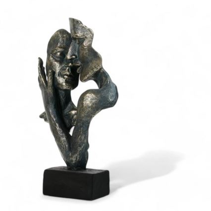Adorno de mesa 31,5x9,5x19 cm, resina/pátina