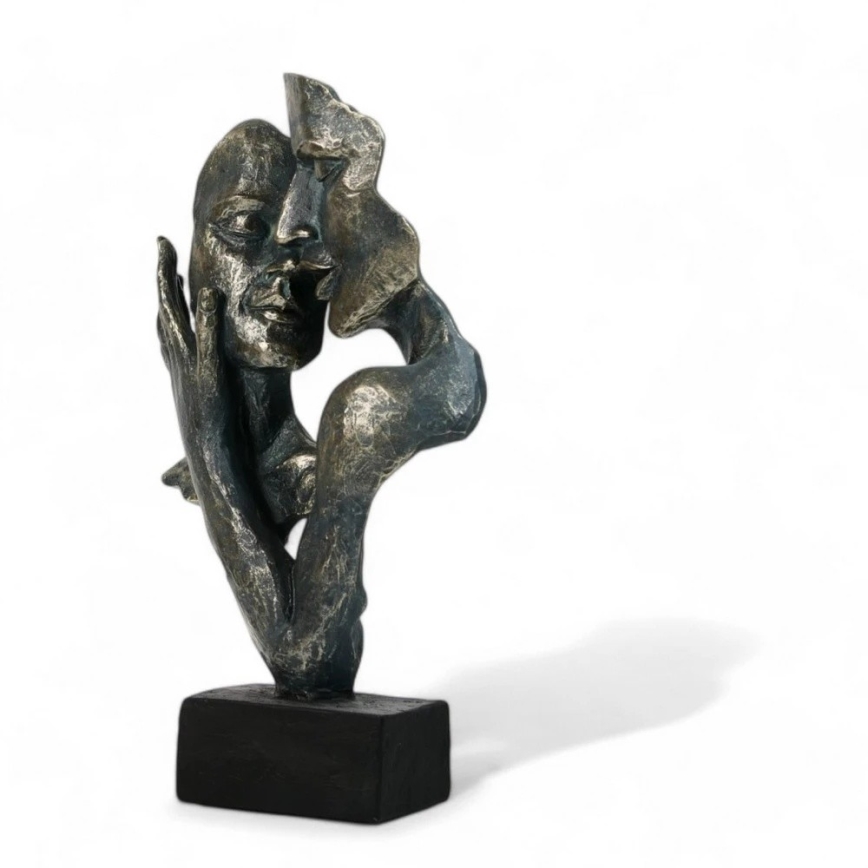 Adorno de mesa 31,5x9,5x19 cm, resina/pátina